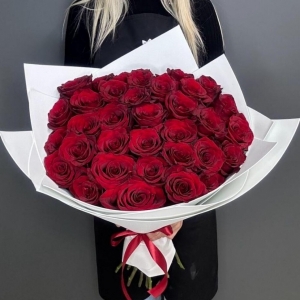 Alanya Çiçekçi - 31 Adet İthal Kırmızı Gül 70cm